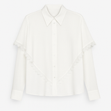 Knotted Heritage Cape Blouse in Silk