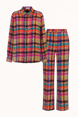 Plaid Silk Set