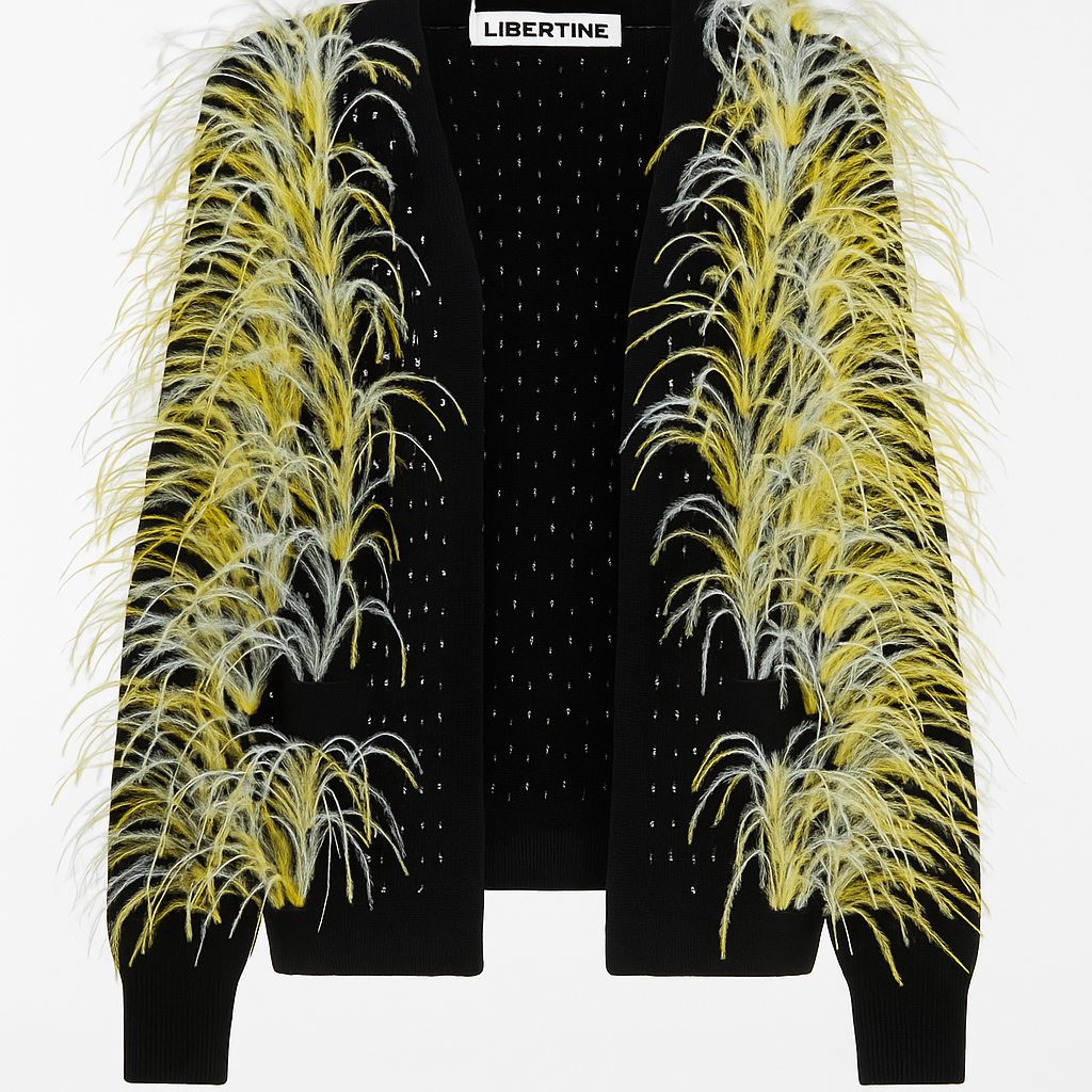 ‘Wham Bam’  Ostrich Feather Cardigan