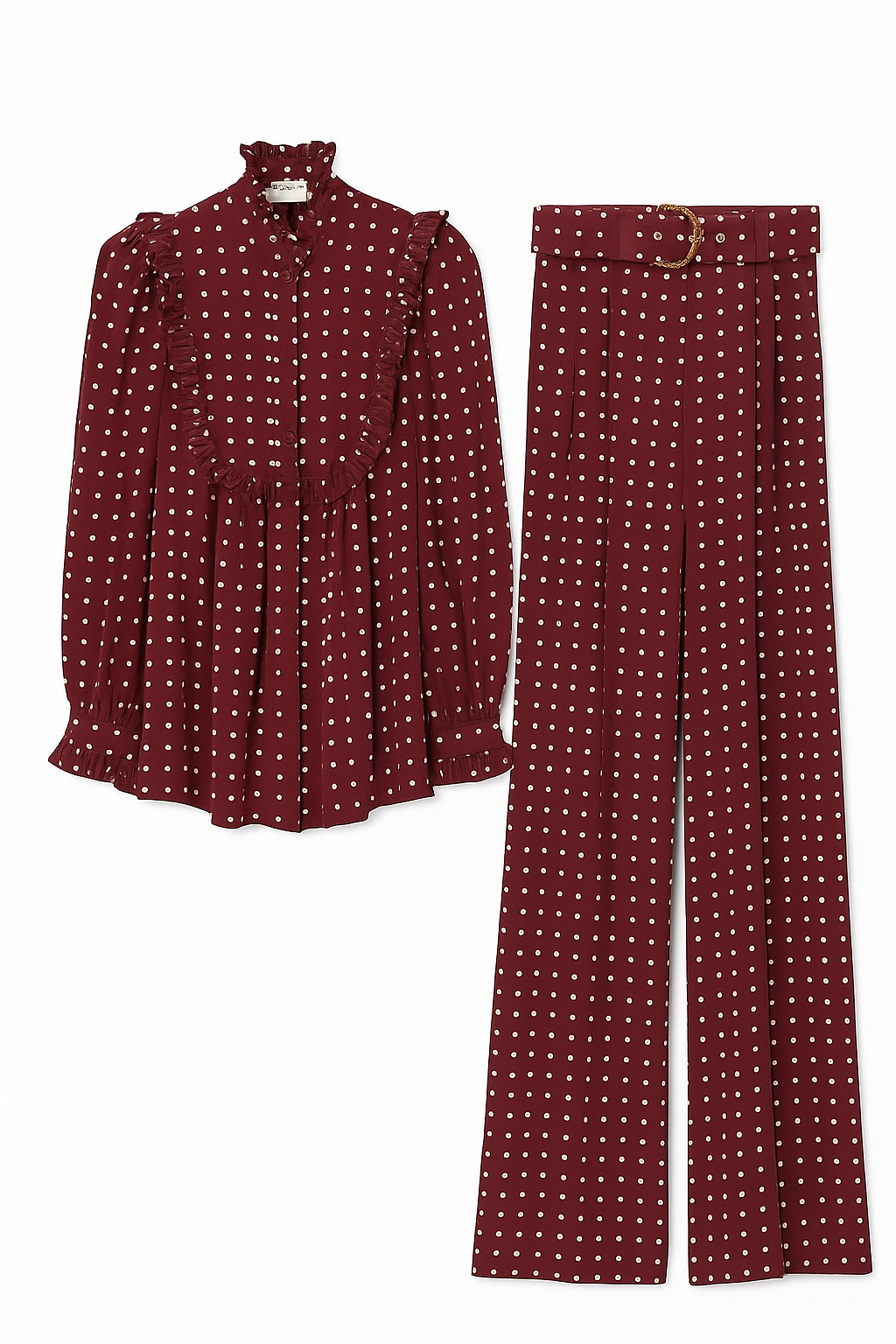 Silk Polka Dot Set