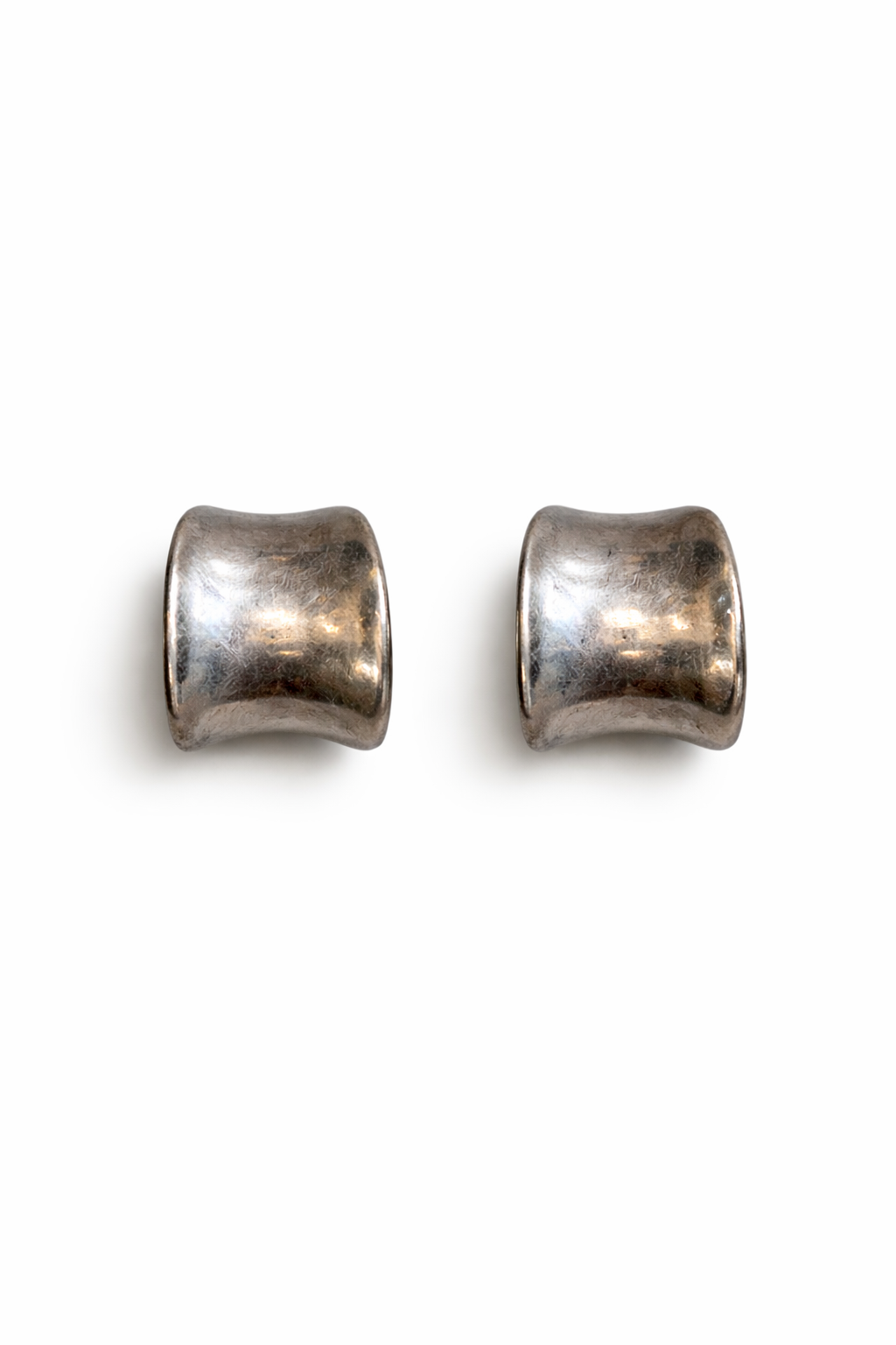 Silver Barrel Earrings