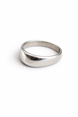 Oblong Silver Pinky Ring