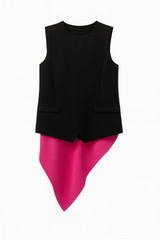 Two Tone Pink and Black Top