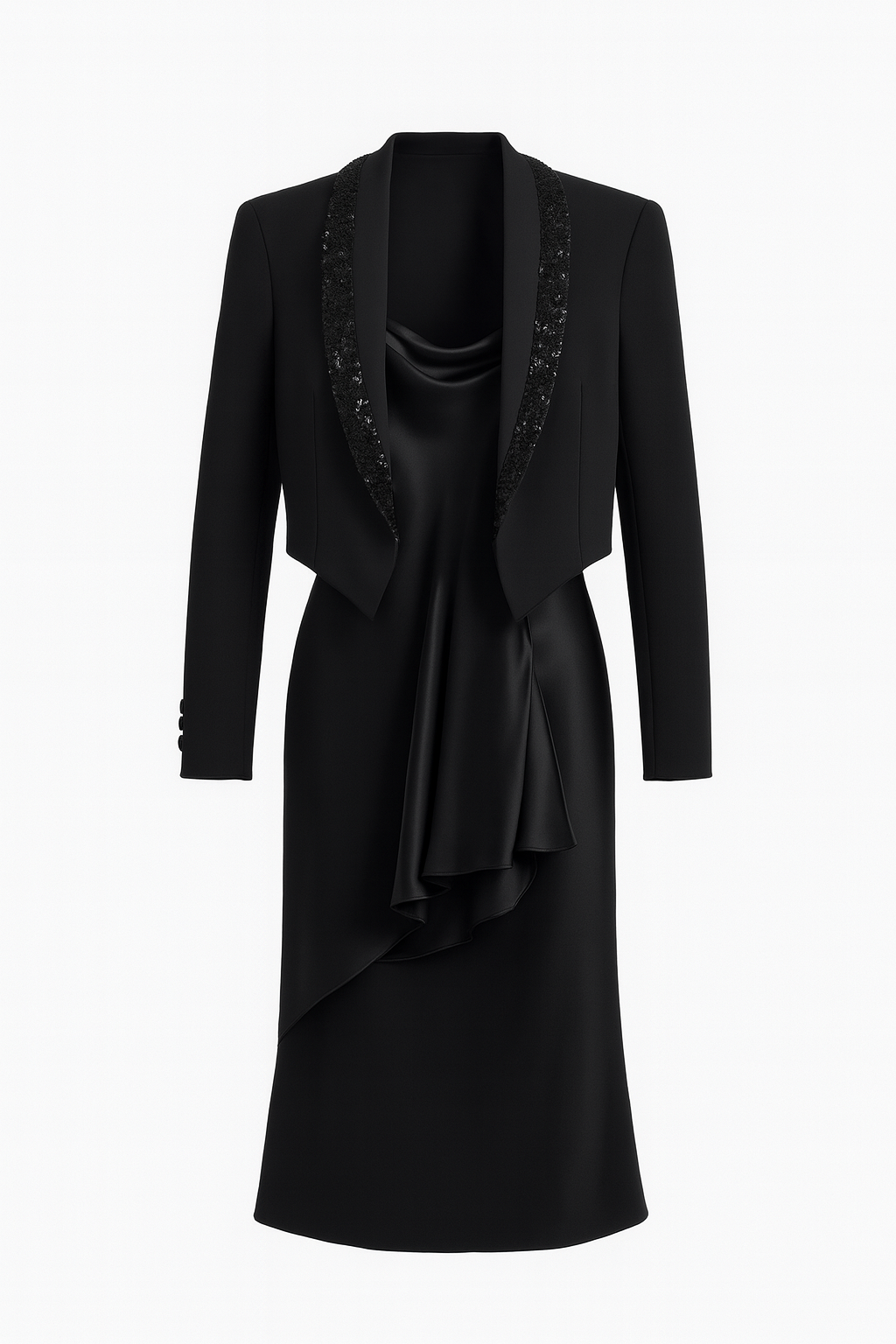 Tuxedo Jacket with Silk Slip