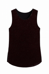 Sequins Red Beaded Top