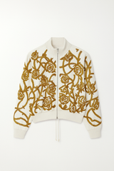 Gold Embellished Bomber Jacket