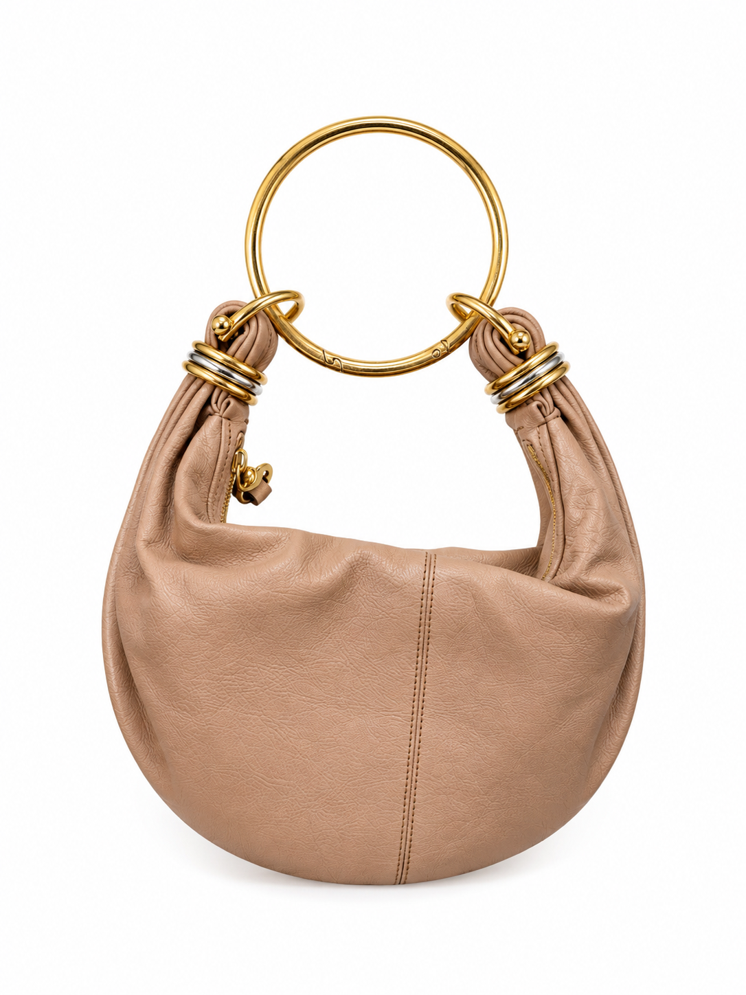 Chloe Small Bracelet Hobo Bag in tan leather