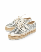 Metallic Woven Espadrille Sneakers