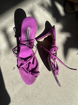 Purple Strappy Heels