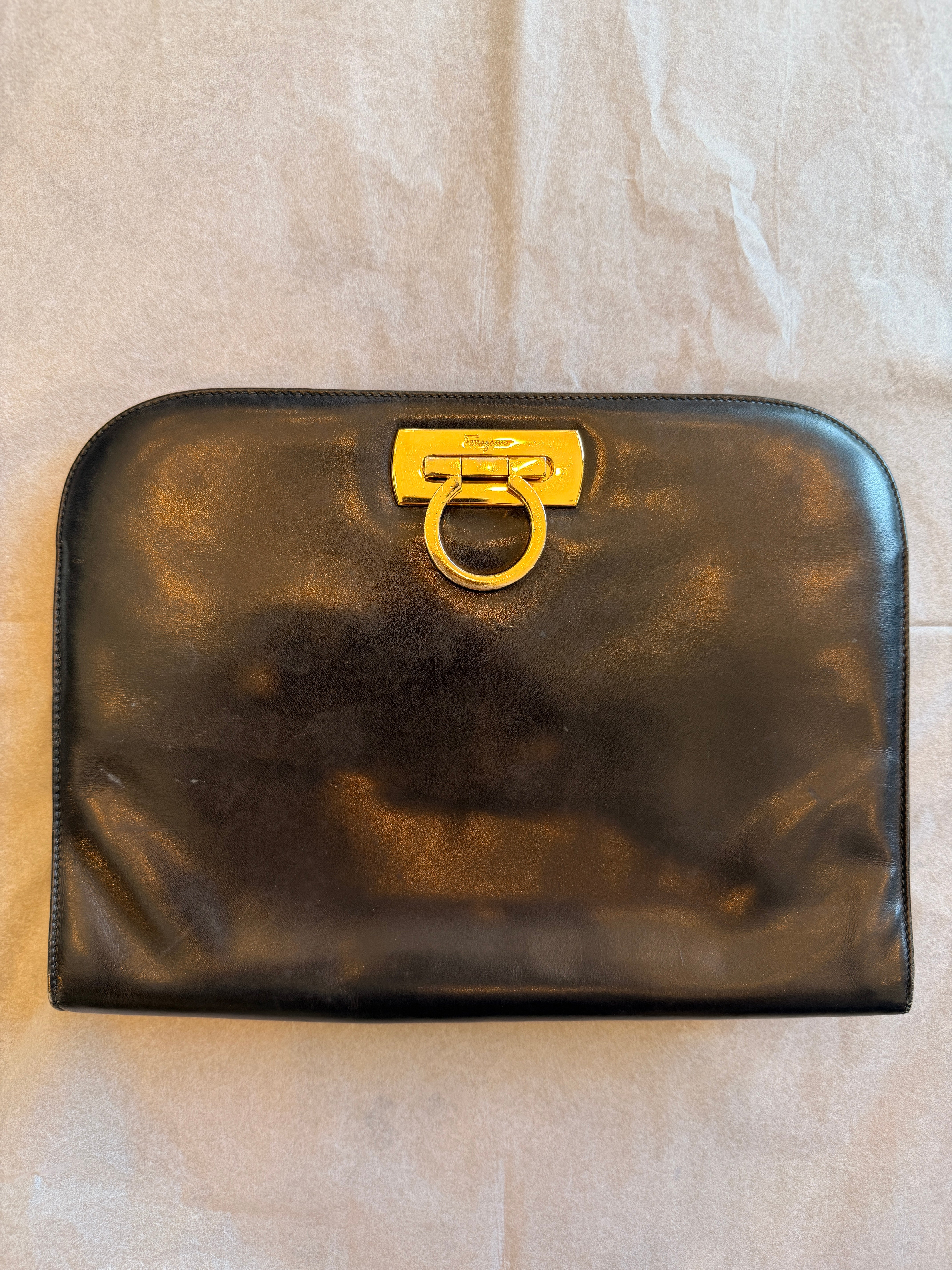 Gancini Leather Crossbody Bag