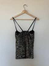 Metallic Beaded Top