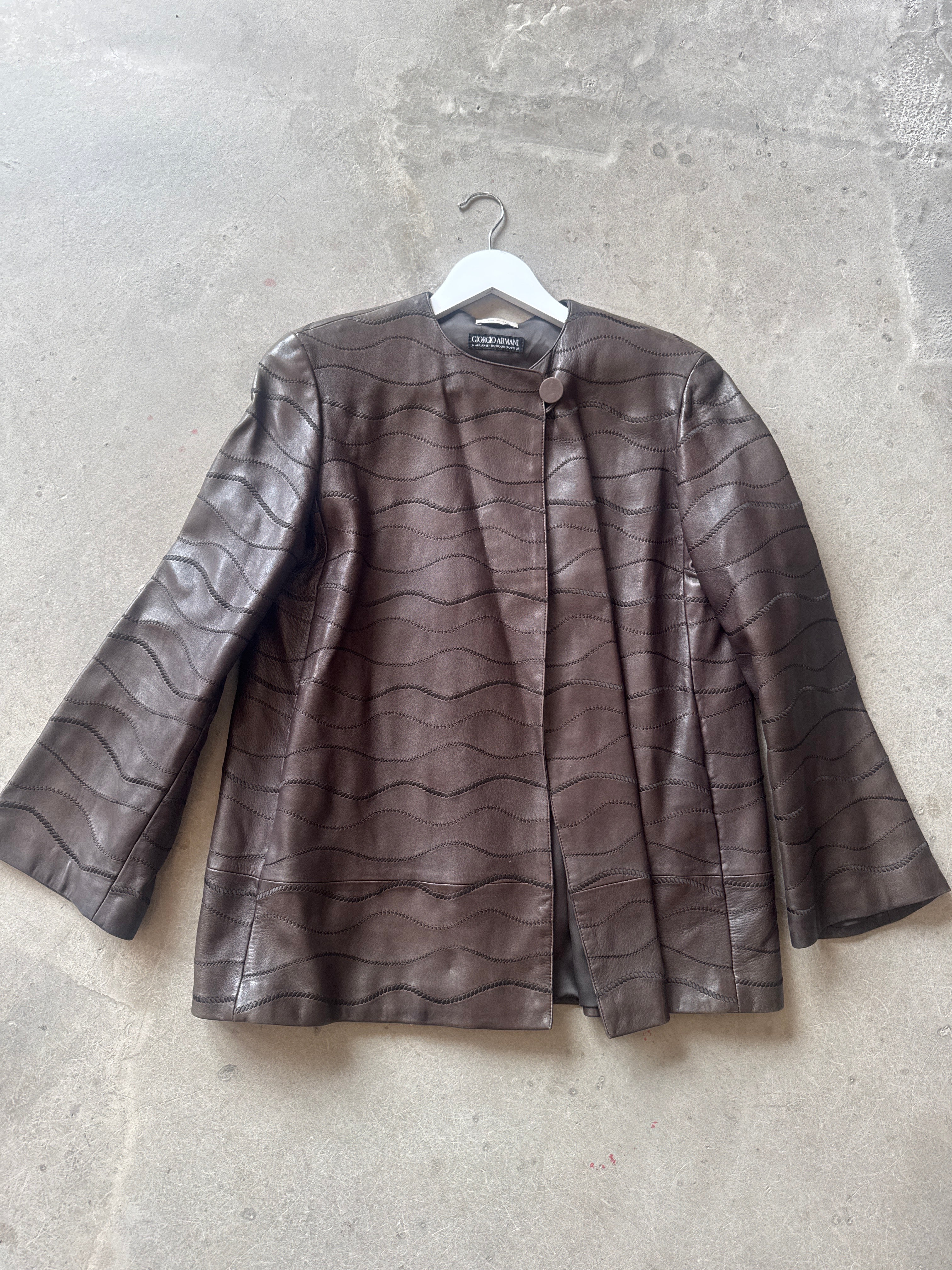 Vintage Brown Leather Jacket