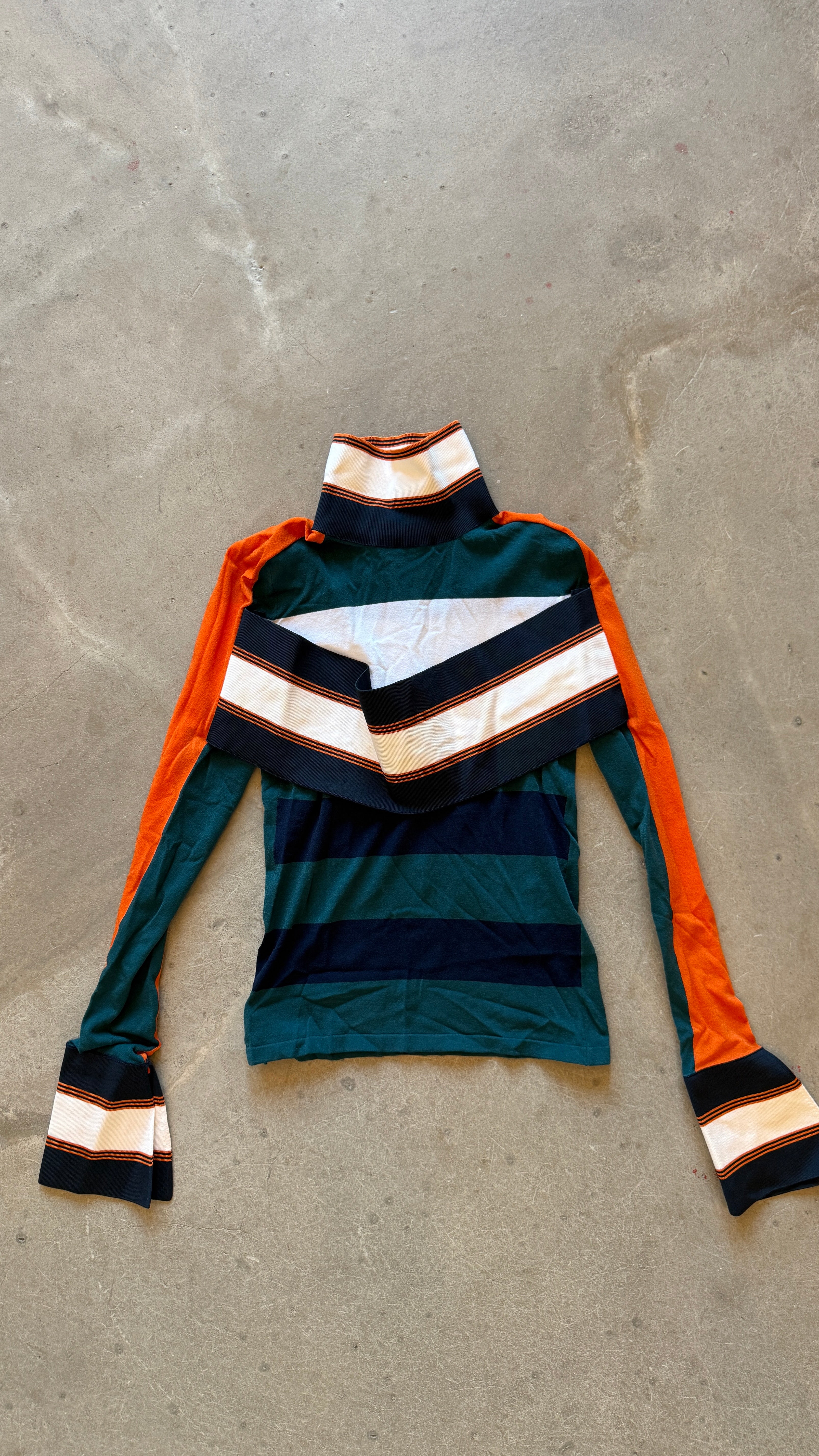 Stripe Turtleneck Long Sleeve Top 2017