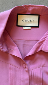 Pink Pintuck Shirt