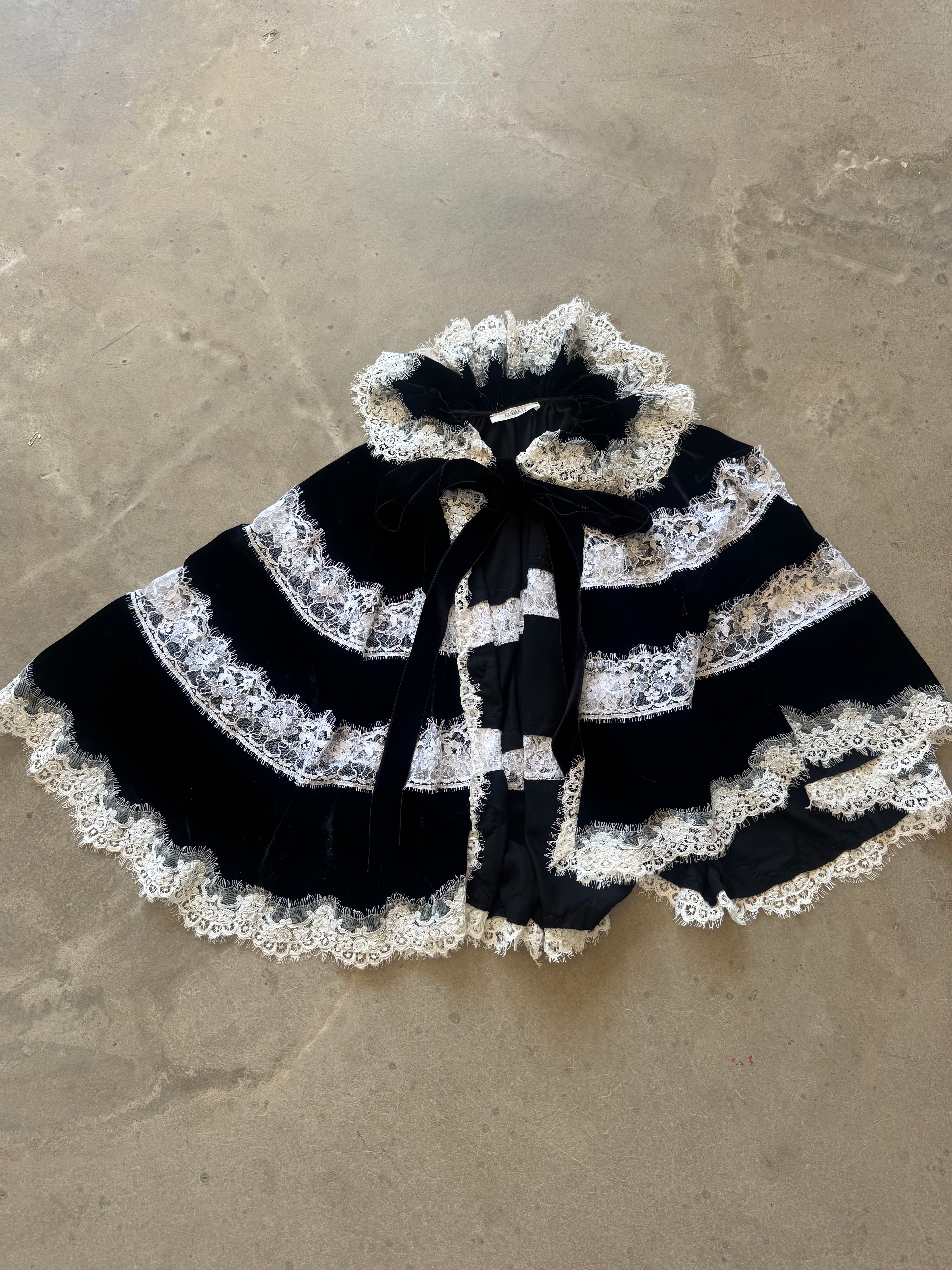 Velvet and Lace Cape FW23