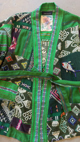 Green Patchwork vintage Kimono Jacket