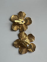 Large Flower Clip-On Earrings