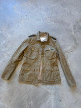 Kaki Military Jacket with Gold Braided Shoulders