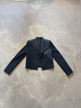 Black Denim & Leather Jacket