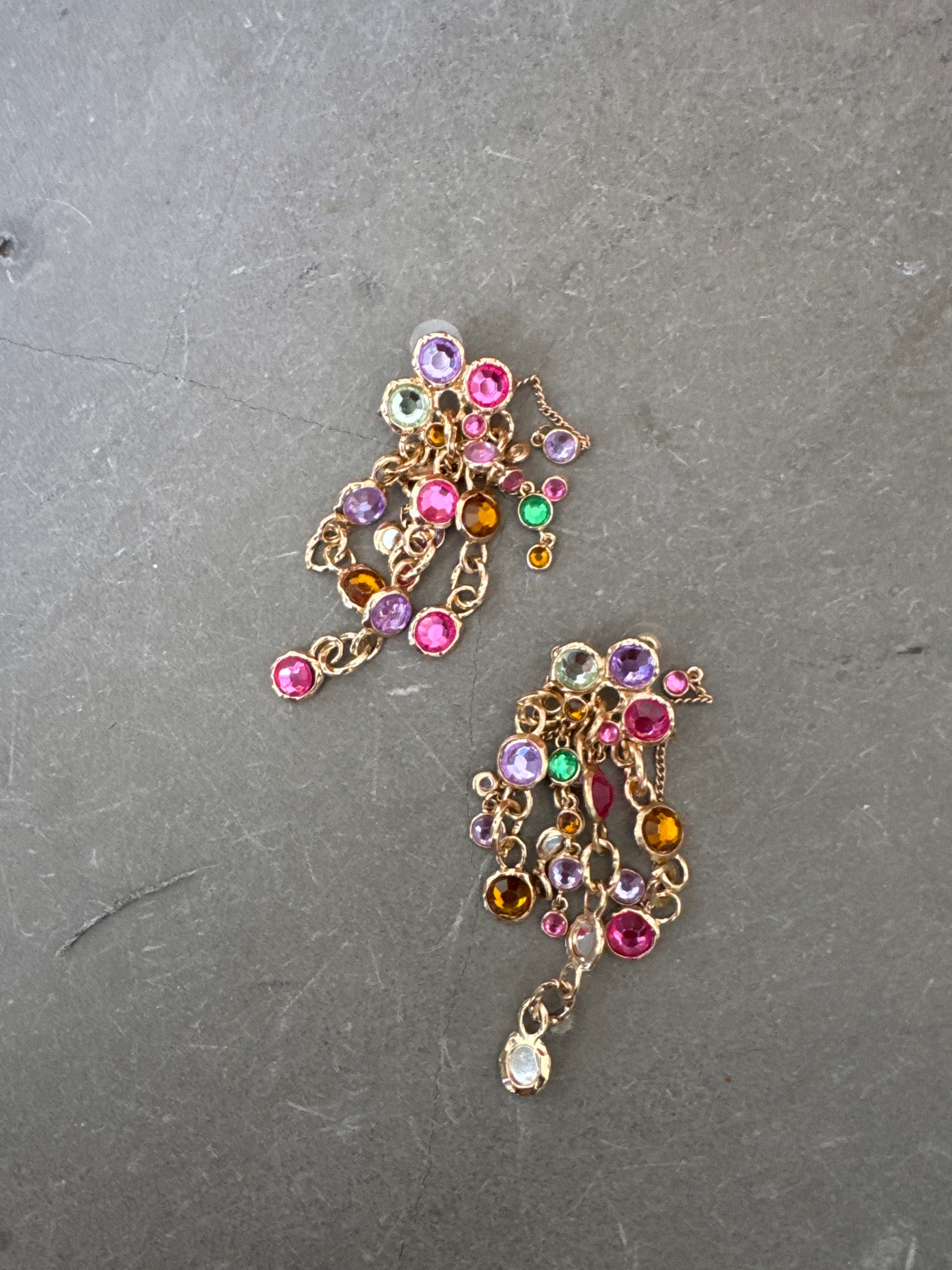 Multi Color Drop Earrings