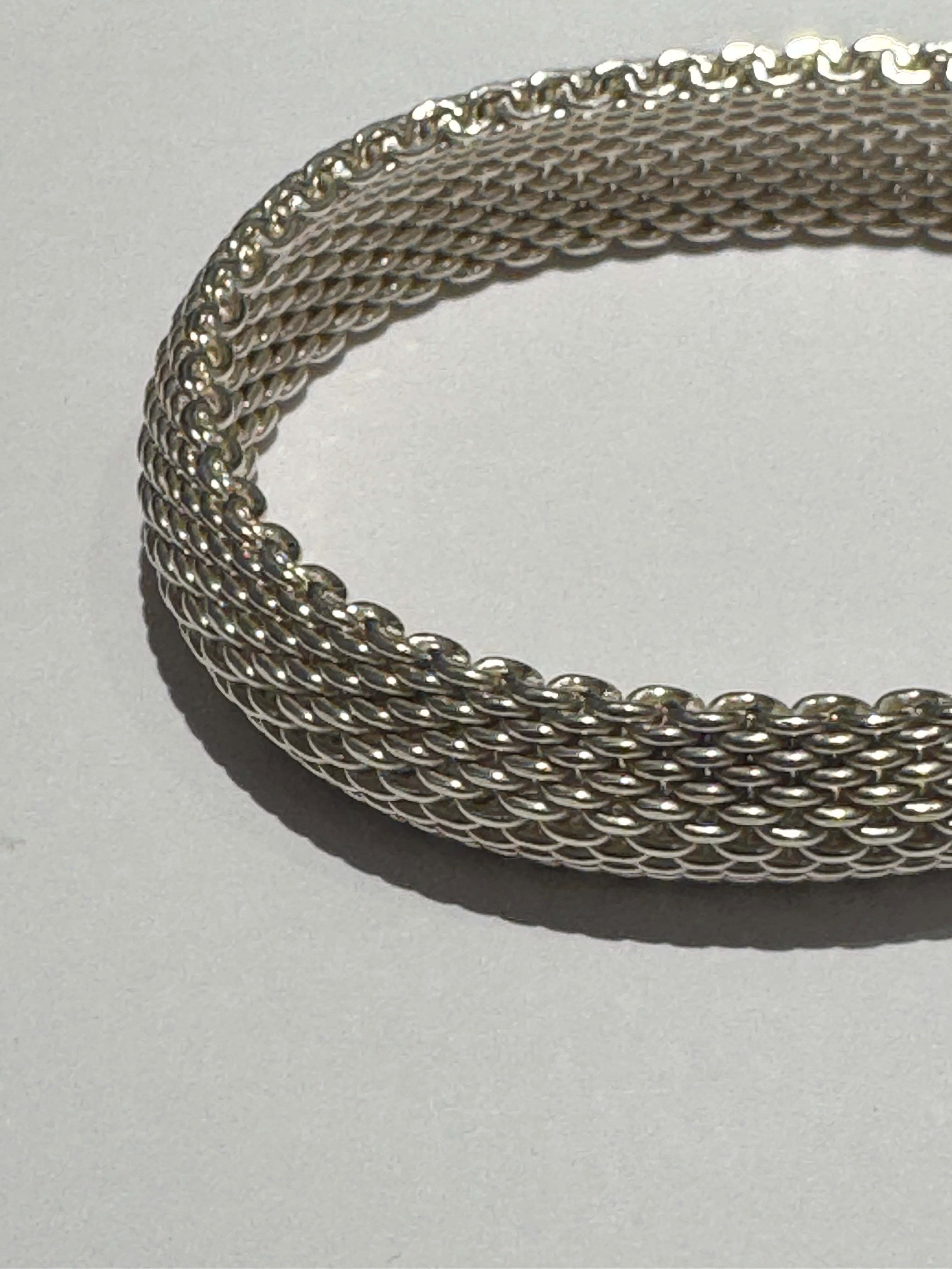 Sterling Silver Somerset Mesh bangle bracelet