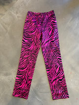 Pink Zebra Silk Pants