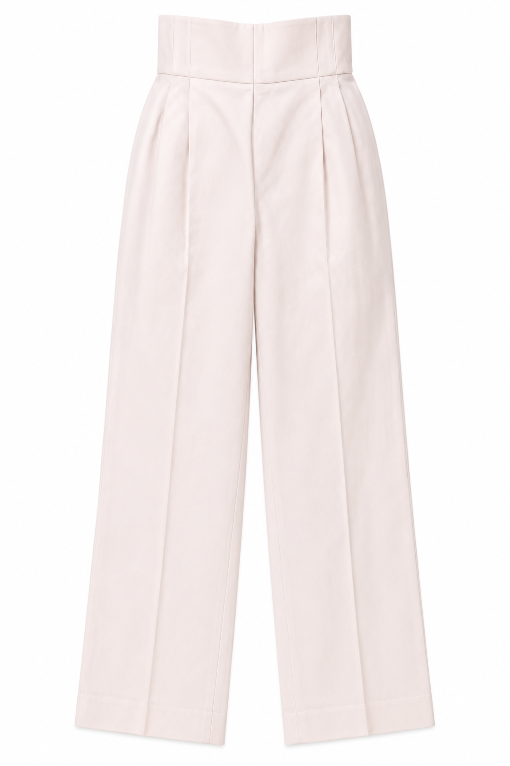 Powder Pink High-Waisted Trousers
