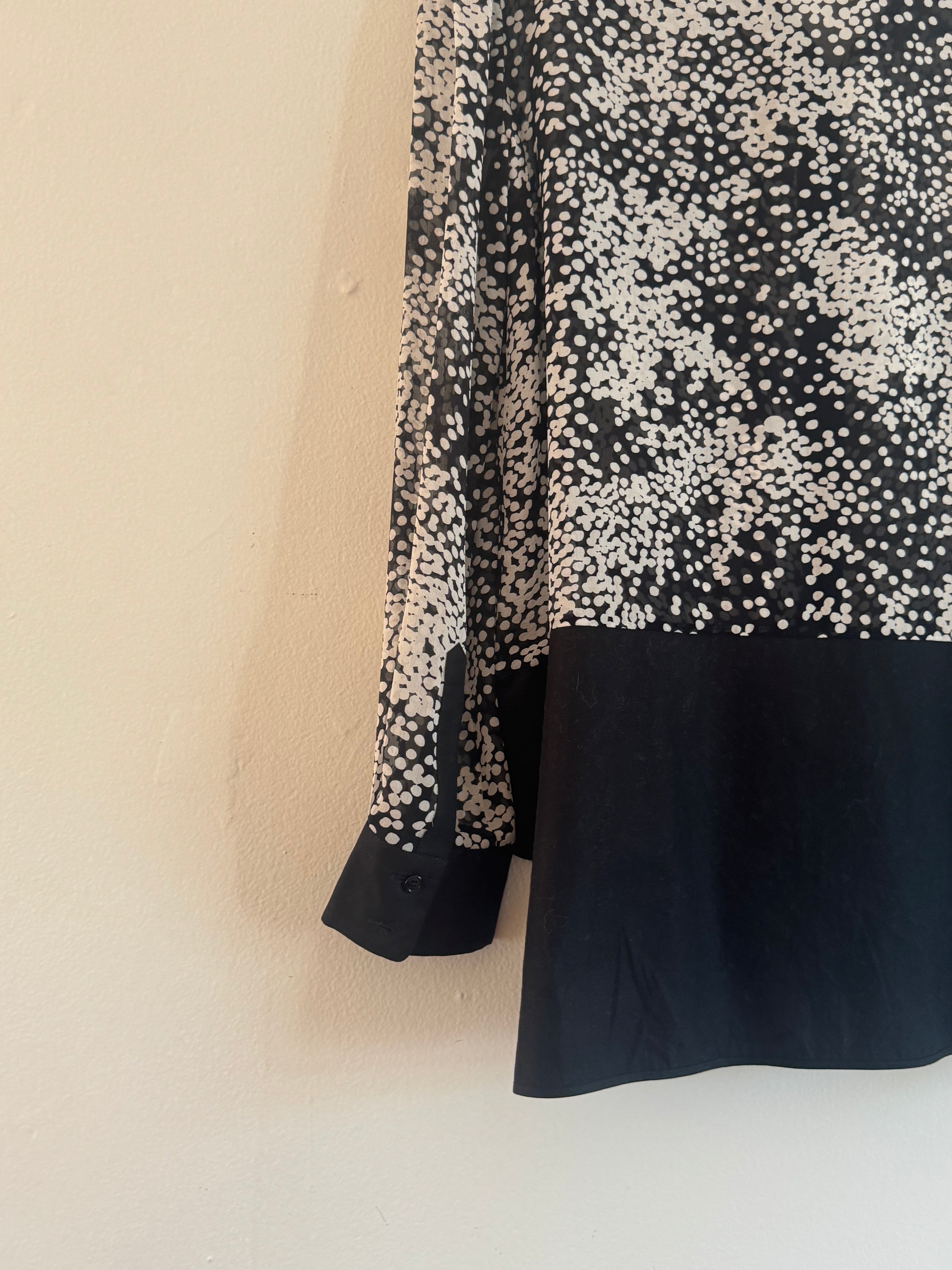 Abstract dotted chiffon shirt