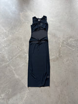 Black Cutout Midi Dress