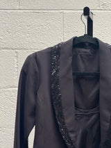Tuxedo Jacket with Silk Slip