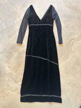 Black Velvet Couture Dress