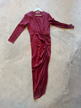 Maroon silk Dress