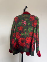 Floral and Velvet Trimmed Suit