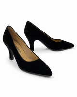 Vintage Black Velvet Heels