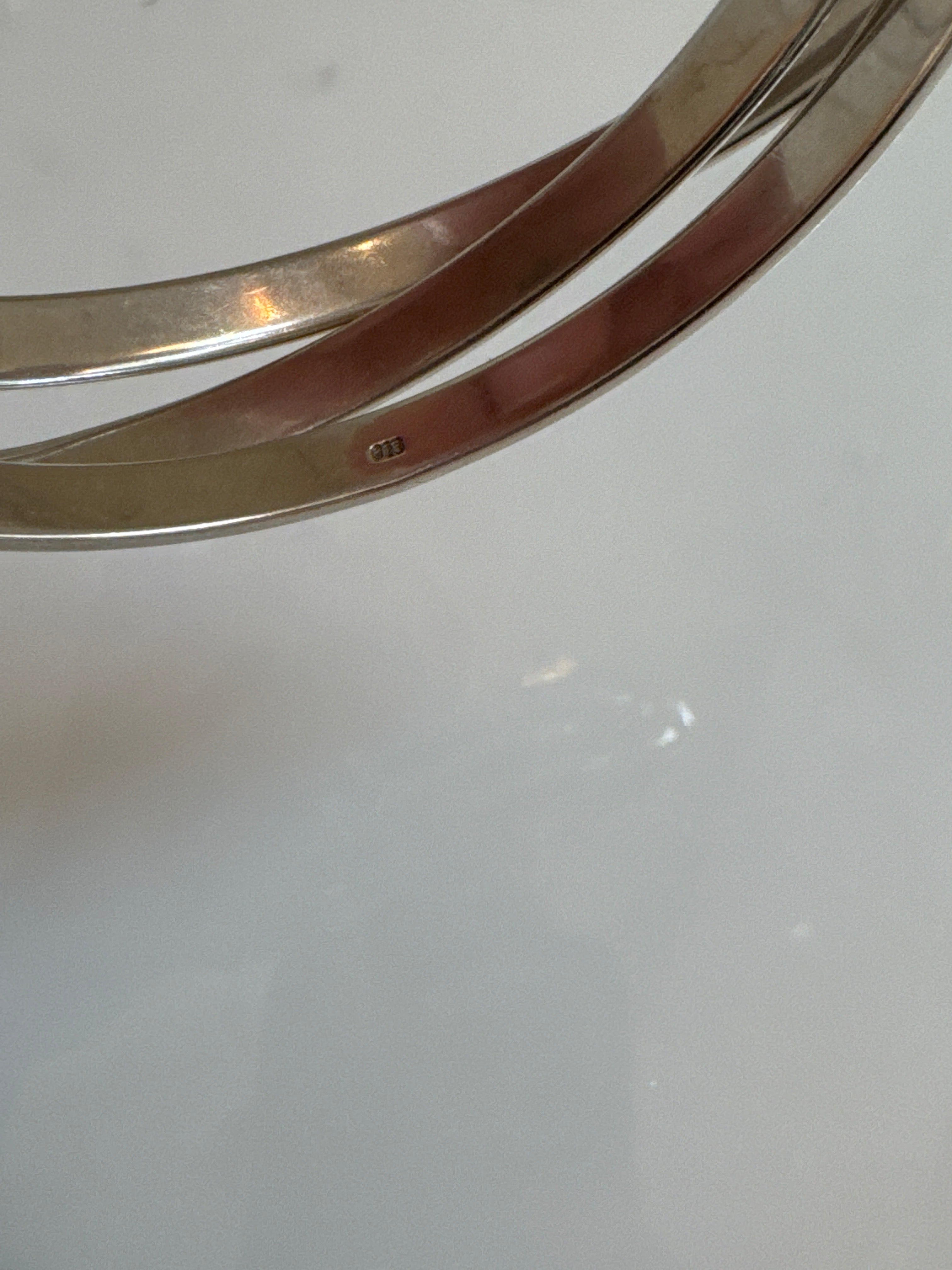Triple Rolling Interlocking Bracelet Bangle Cuff