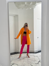 Hot Pink Straight-Leg Pants