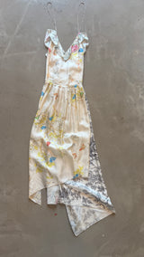 Silk Mixed Print Dress