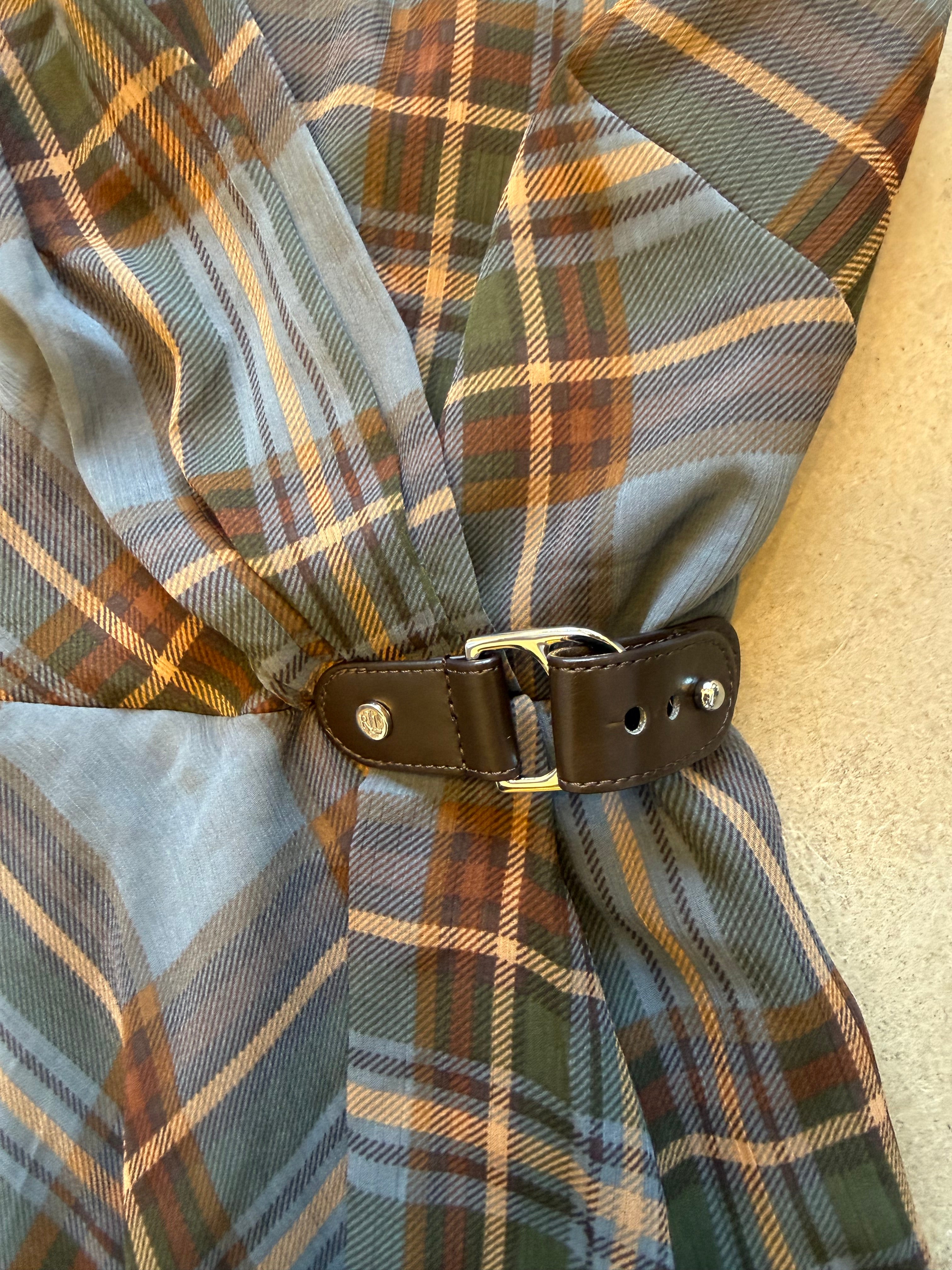 One Strap Plaid Dress