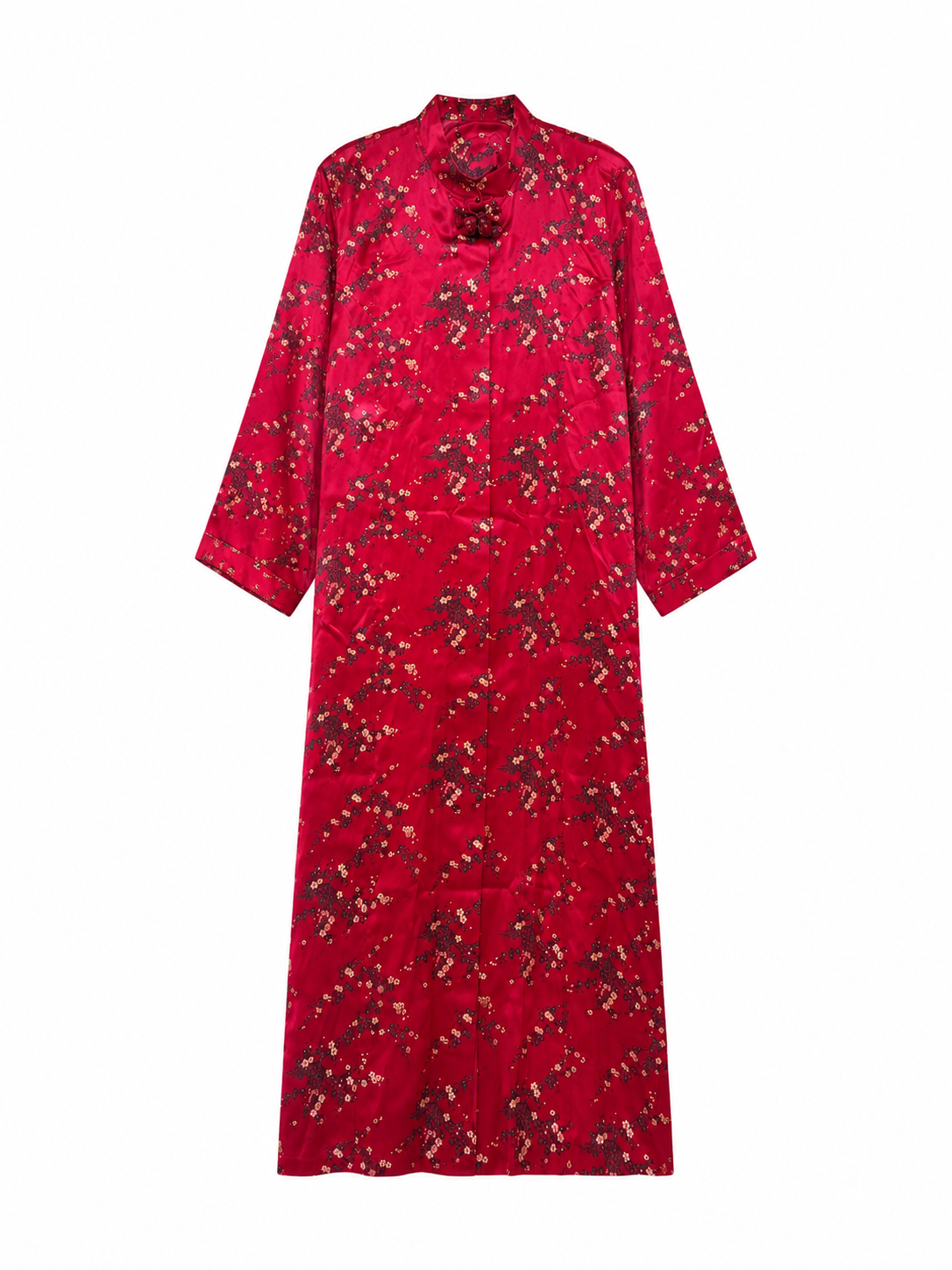 Floor Length Vintage Red Brocade Coat/Jacket