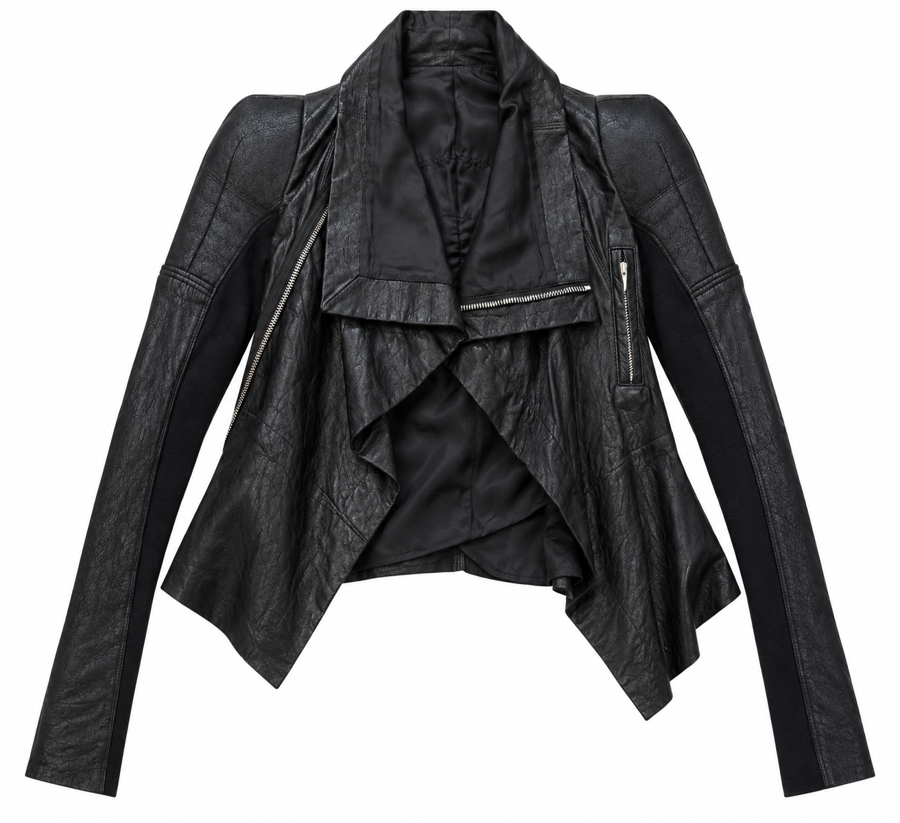 Leather Jacket with shoulder pad