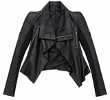Leather Jacket with shoulder pad