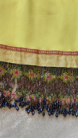 Yellow Beaded Shift Dress