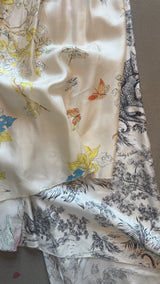 Silk Mixed Print Dress