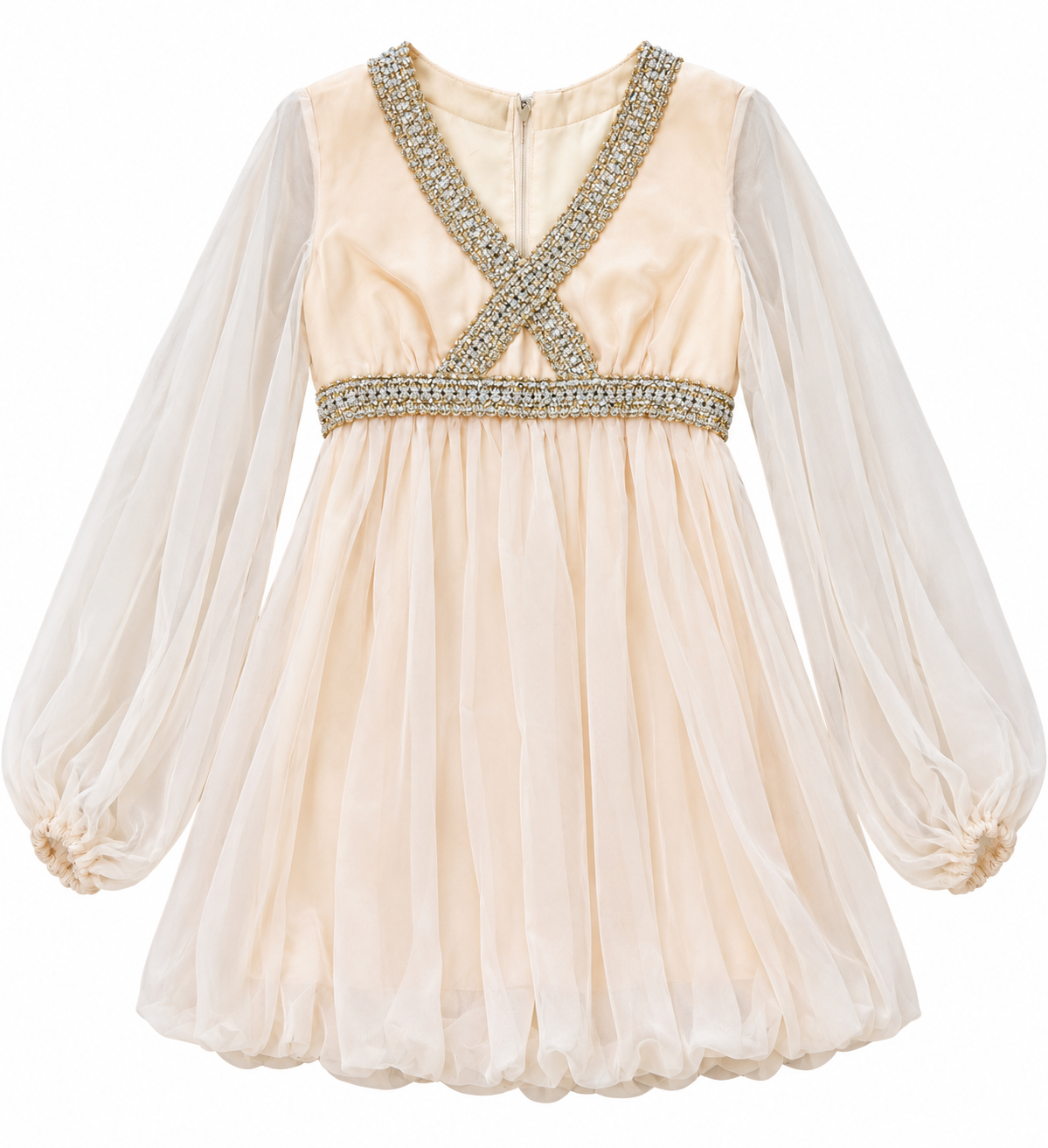 1960s Cream Rhinestone