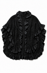 Vintage Black Evening Cape