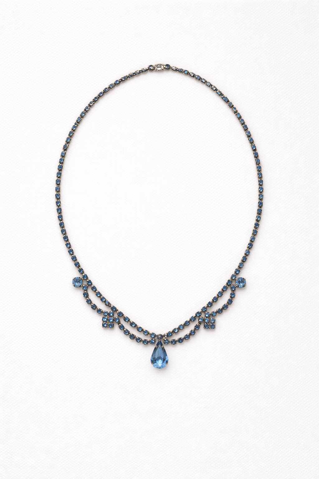 Dainty Blue Diamanté Necklace