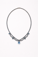 Dainty Blue Diamanté Necklace