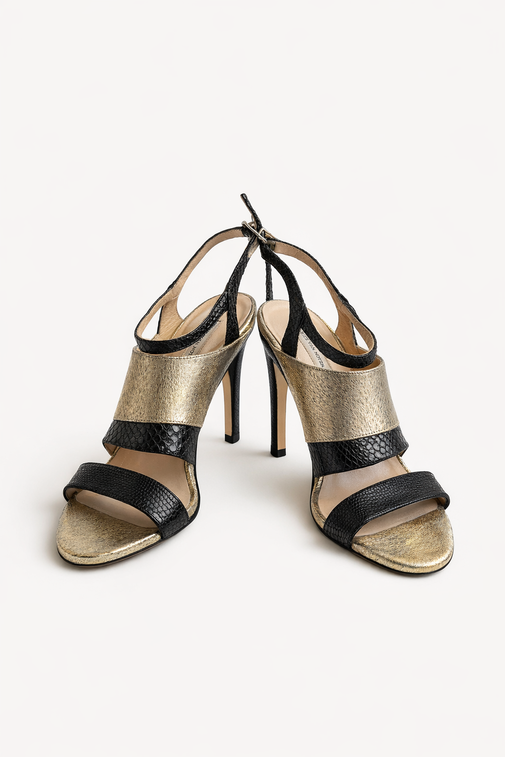 Black and Gold Sandals