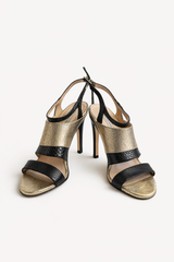 Black and Gold Sandals