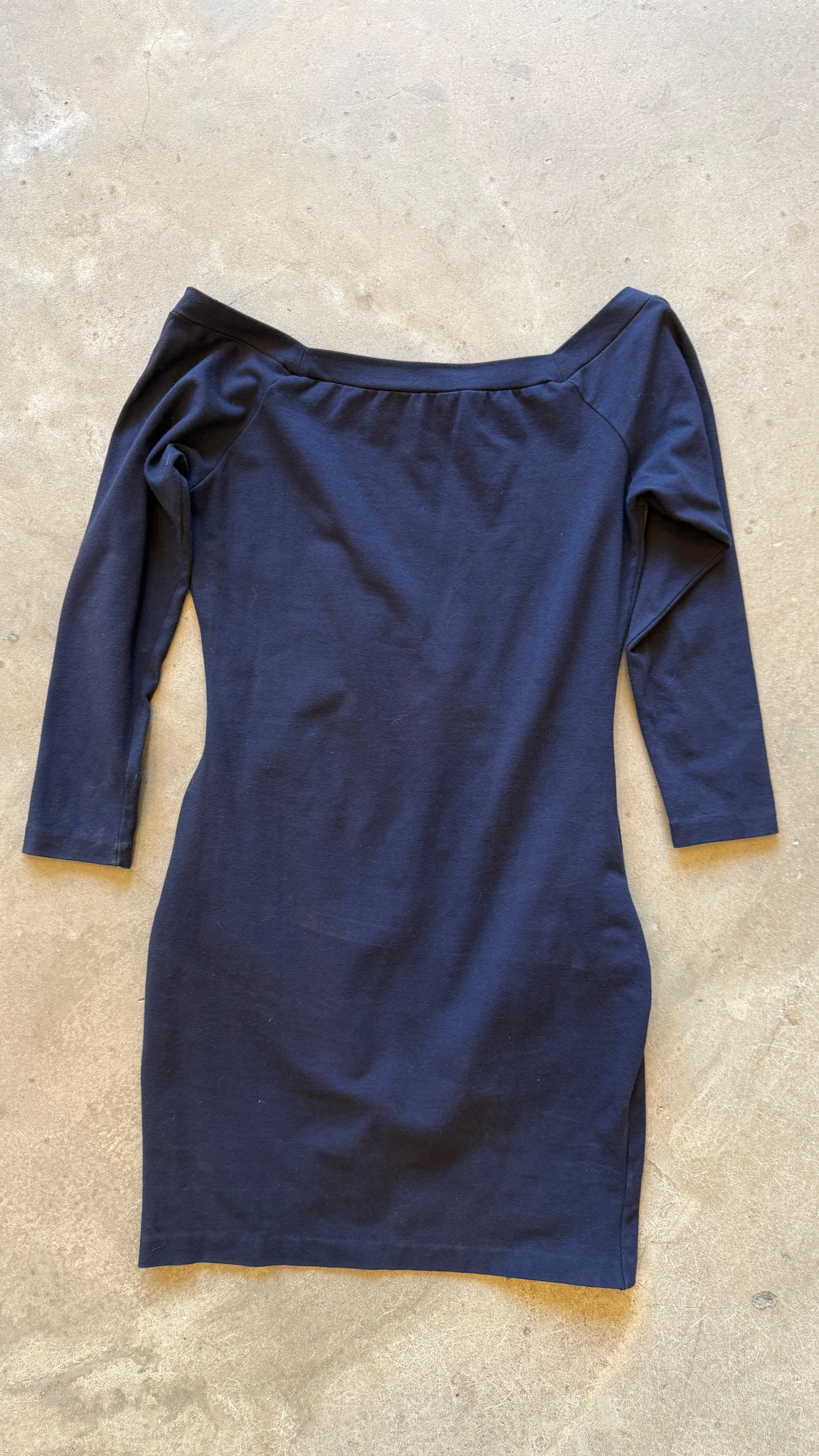 Dark Blue Off-the-shoulder Mini Dress